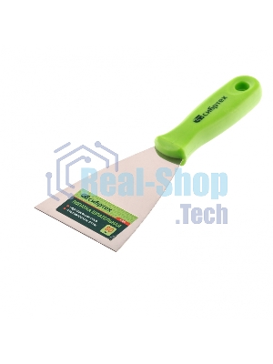 Шпательная лопатка из нержавеющей стали Сибртех, 80 мм, пластмассовая рукоятка