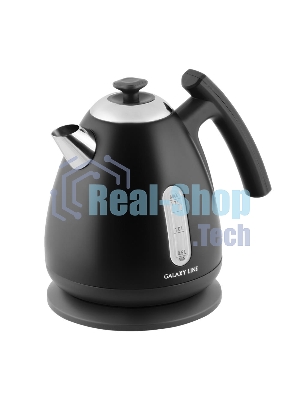 Чайник электрический Galaxy Line GL 0343, черный нефрит, металл, 2200 Вт, 1,7 л