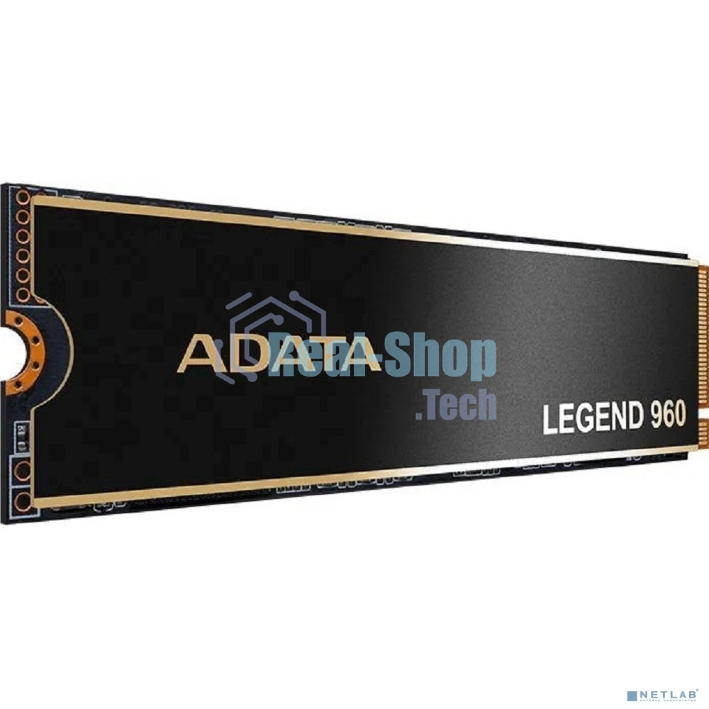 Накопитель SSD ADATA LEGEND 960, 2Tb, PCIe 4.0 x4, M.2 2280, NVMe, R/W 7400/6800, с радиатором