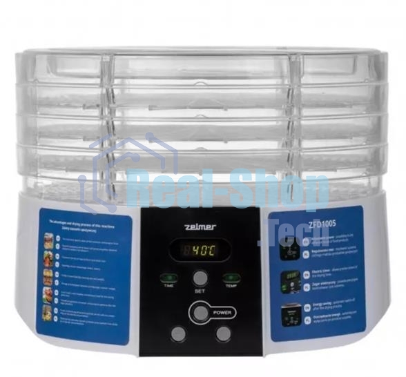 Сушилка для овощей и фруктов ZFD1005 белый ZELMER