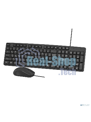 Комплект клавиатура+мышь CBR KB-SET 709 проводной, USB, 1000 DPI, чёрный