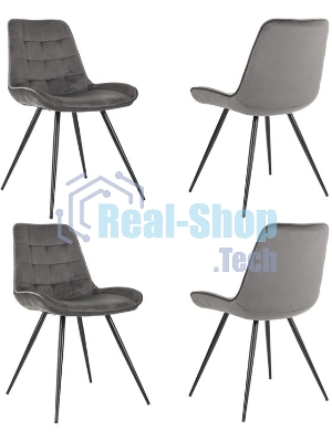 Стул для дома Бюрократ CH-K2_4 комплект 4 шт т.с ерый Holland 18 металл черный на ножках