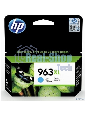 Картридж струйный HP 963XL 3JA27AE голубой увеличенной емкости (1600 стр) для HP OfficeJet Pro 9010, 9013, 9020, 9023