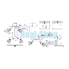 Светильник Ambrella light TR8660/2 BK/GD черный/золото E14/2 max 60W 330*100*170