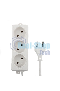 Удлинитель Гарнизон EL-E3-W-5, 3 розетки допустимый ток 6А, длина 5 м