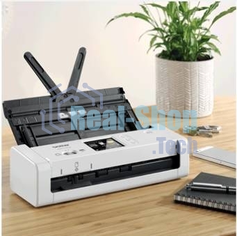 Сканер Brother ADS1700W, A4, 25 стр/мин, 1200 dpi, цветной, дуплекс, сенсорный экран, WiFi, USB