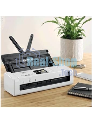 Сканер Brother ADS1700W, A4, 25 стр/мин, 1200 dpi, цветной, дуплекс, сенсорный экран, WiFi, USB