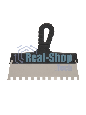 Шпатель фасадный Rexant 250 мм зуб 10х10 нержавеющая сталь, пластмассовая ручка