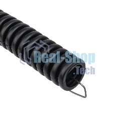 Труба гофрированная из ПНД Rexant с зондом, черная, Ø16 мм (бухта 25 м/уп.)