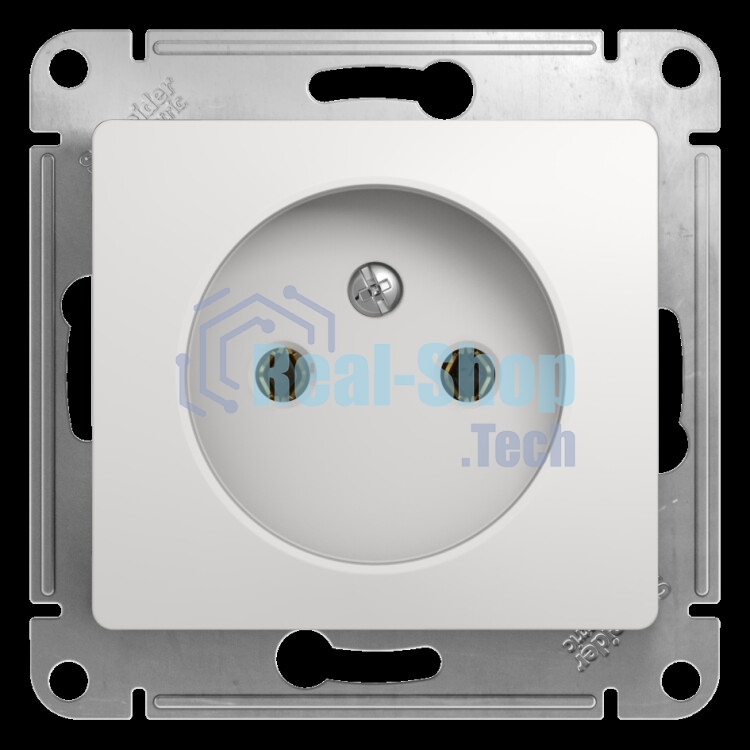 Механизм розетки 1-м СП Glossa 16А IP20 без заземл. бел. SchE GSL000141