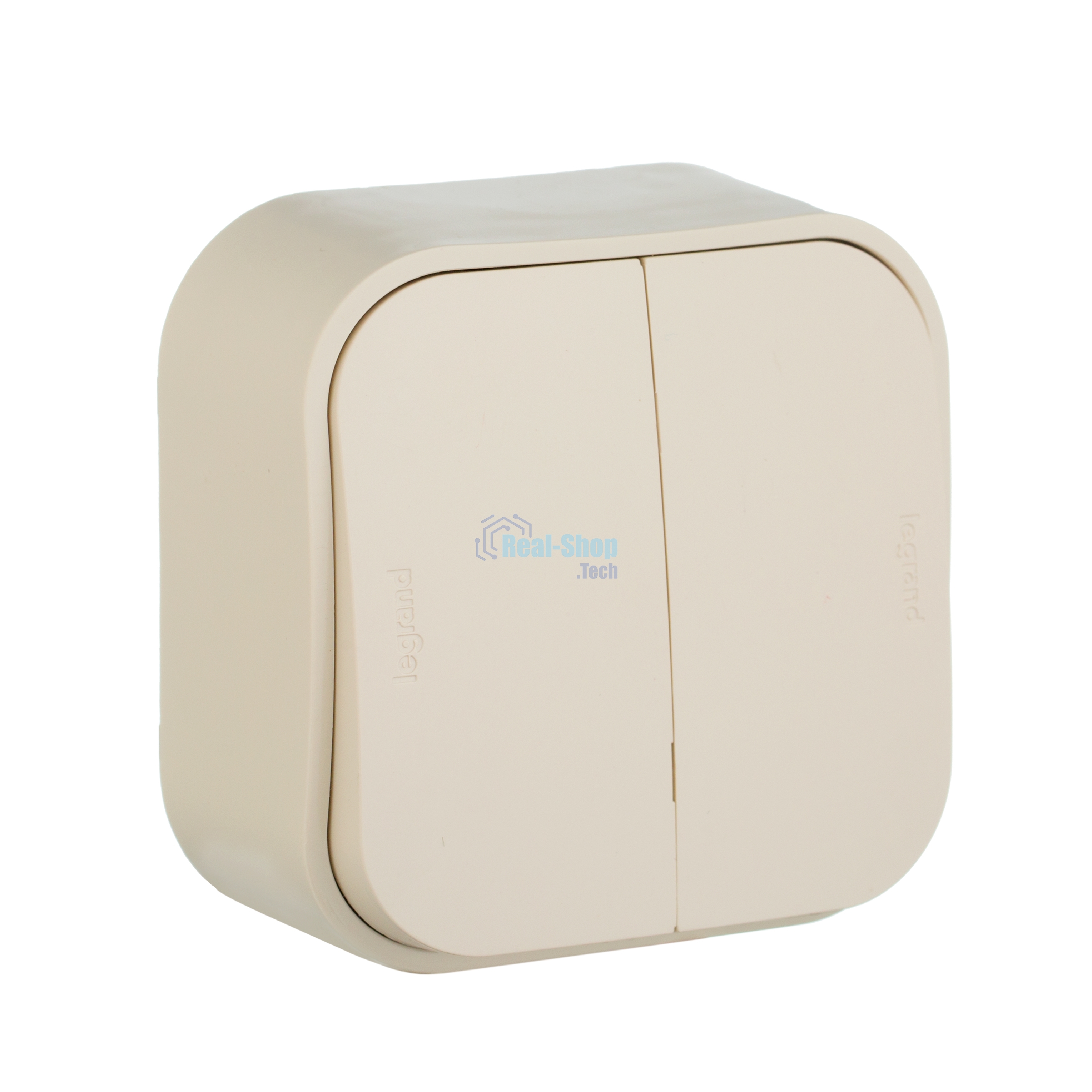 Выключатель Quteo 10A 2-клав., сл. кость Quteo Выключатель 10A 2-клав., сл. кость