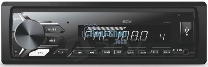 Автомагнитола ACV AVS-812BW, 1 DIN, Bluetooth, USB Type-A, AUX