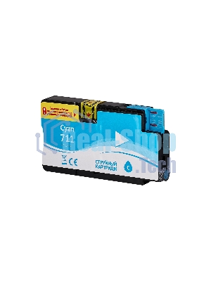 Картридж струйный Sakura CZ130A (№711 Cyan) для HP, голубой, 26 мл.