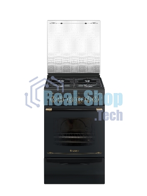 Плита газовая Gefest ПГ 5100-02 0183 черный, конфорок 4 шт, духовка 52 л, 50 см x 85 см x 58.5 см