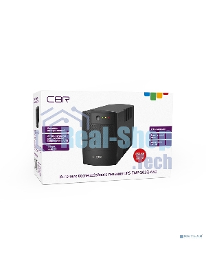 Источник бесперебойного питания CBR UPS-TWP-101EJ-650 / 650ВА / 390Вт, Schuko CEE 7 x2 outlets, USB Type-B, RJ11/45