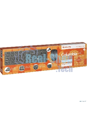 Комплект клавиатура+мышь Defender Columbia C-775 беспроводной, USB, 1600 DPI, чёрный