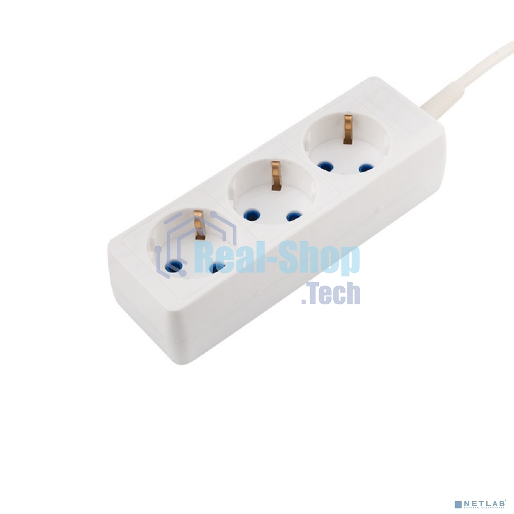 Удлинитель PROconnect 3 гнезда, 3 м, 3х0.75 мм², с/з, белый