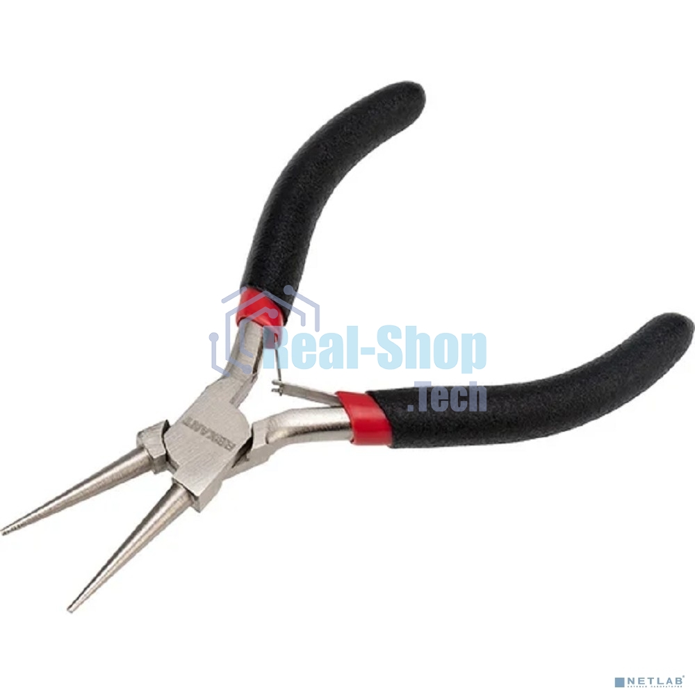 Круглогубцы Rexant Мини 120 мм никелированные, авторазжим, обливные рукоятки