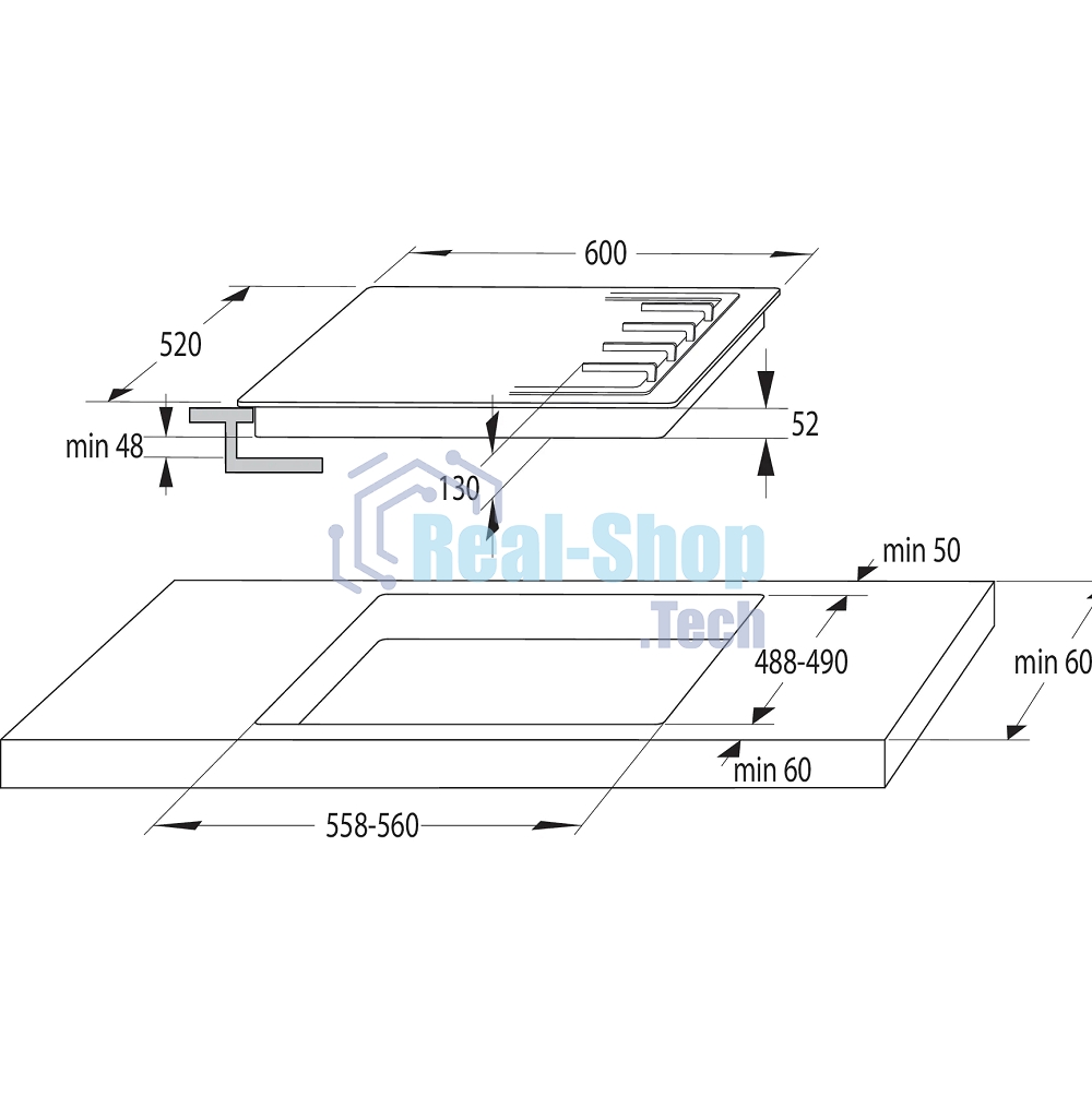 Газовая варочная панель Gorenje GW642SYW белый