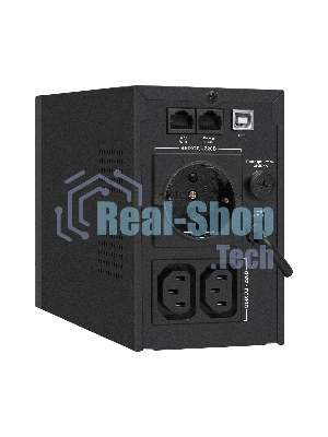 Источник бесперебойного питания ExeGate SpecialPro UNB-1000.LED.AVR.1SH.2C13.RJ.USB 1000VA/550W, LED, AVR,1*Schuko+2*C13, RJ45/11,USB, металлический корпус, черный
