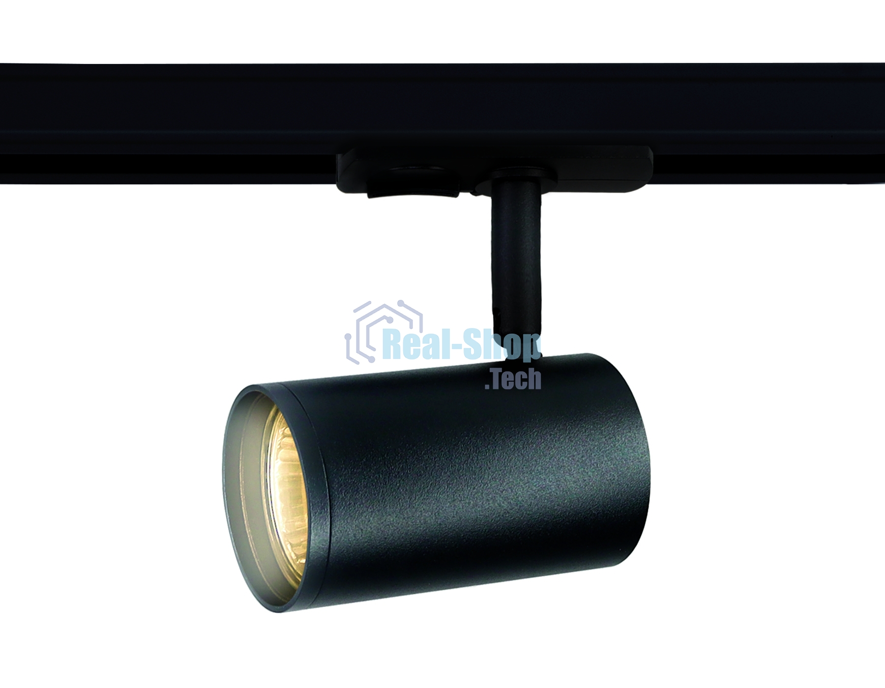 Трековый однофазный светильник со сменной лампой Ambrella light GL5129 BK черный GU10 max 12W