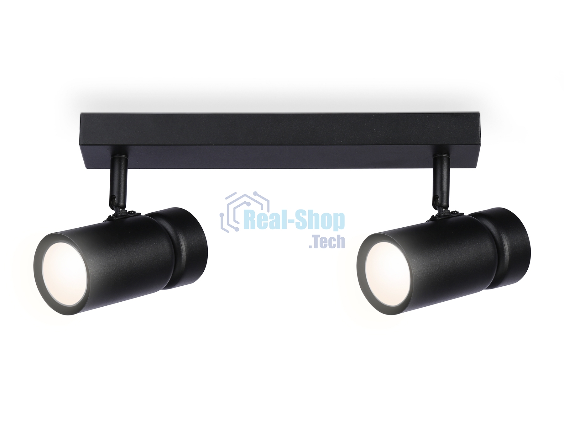 Накладной поворотный спот Ambrella light TA13178/2 BK черный GU10/2 max 12W 295*60*130
