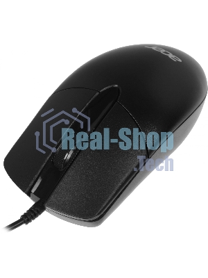 Мышь проводная Acer OMW300 черный, 1200 dpi, USB, кнопки - 3