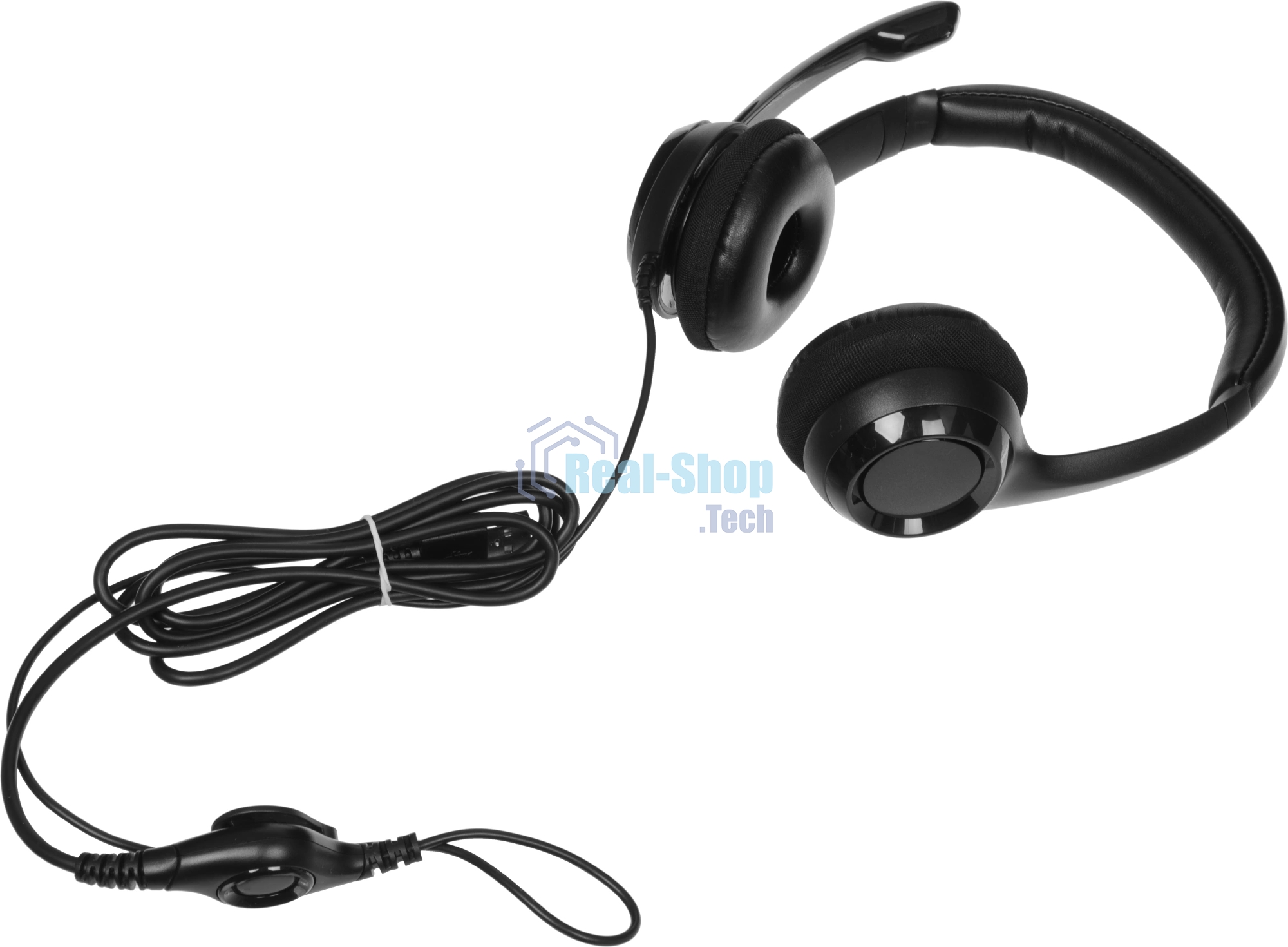 Гарнитура Logitech H390 чёрный, проводная, USB