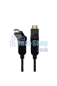 Шнур Rexant HDMI - HDMI с фильтрами, длина 2 метра, угловой 360° (GOLD) (PVC пакет)