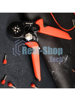 Кримпер Rexant HT 16-4 для обжима штыревых наконечников 0.08-16.0 мм² с регулятором прижимного усилия