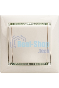 Розетка Valena с заземлением с крышкой (белая)