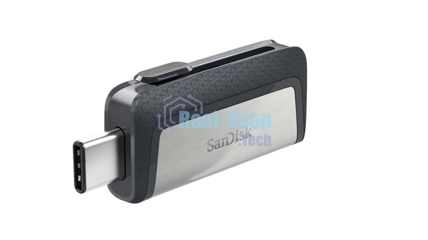 Флешка USB SanDisk DDC2 Ultra Dual (SDDDC2-032G-G46), 128Gb, USB 3.0/USB 3.1 Type C, R/W 150/30, серый/черный