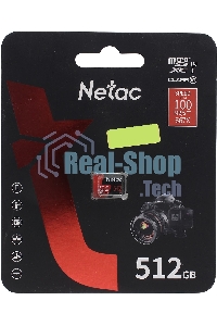 Флеш карта NeTac P500 Extreme Pro MicroSDXC 512Gb V30/A1/C10 up to 100Mb/s