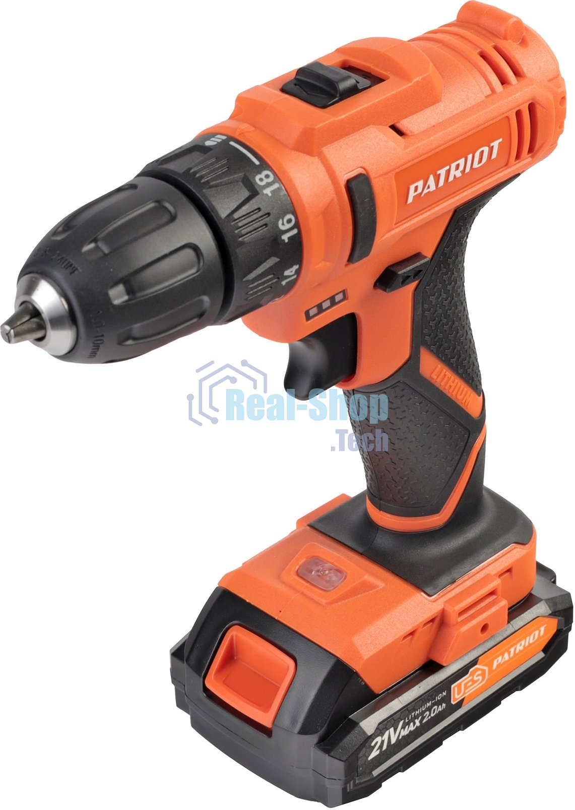 Дрель-шуруповерт аккумуляторная Patriot BR 189UES, Аккумуляторная, 21В, 2 АКБ, Кейс