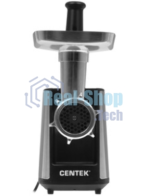 Мясорубка электрическая Centek CT-1604 Комбайн серый, 2200 Вт, 2.2 кг/мин, реверс, защита от перегрузки, насадки - 7