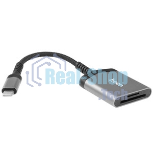 Кард-ридер Hoco UA25/серый/SD/TF/MicroSD/USB Type-C (OTG)/алюминий