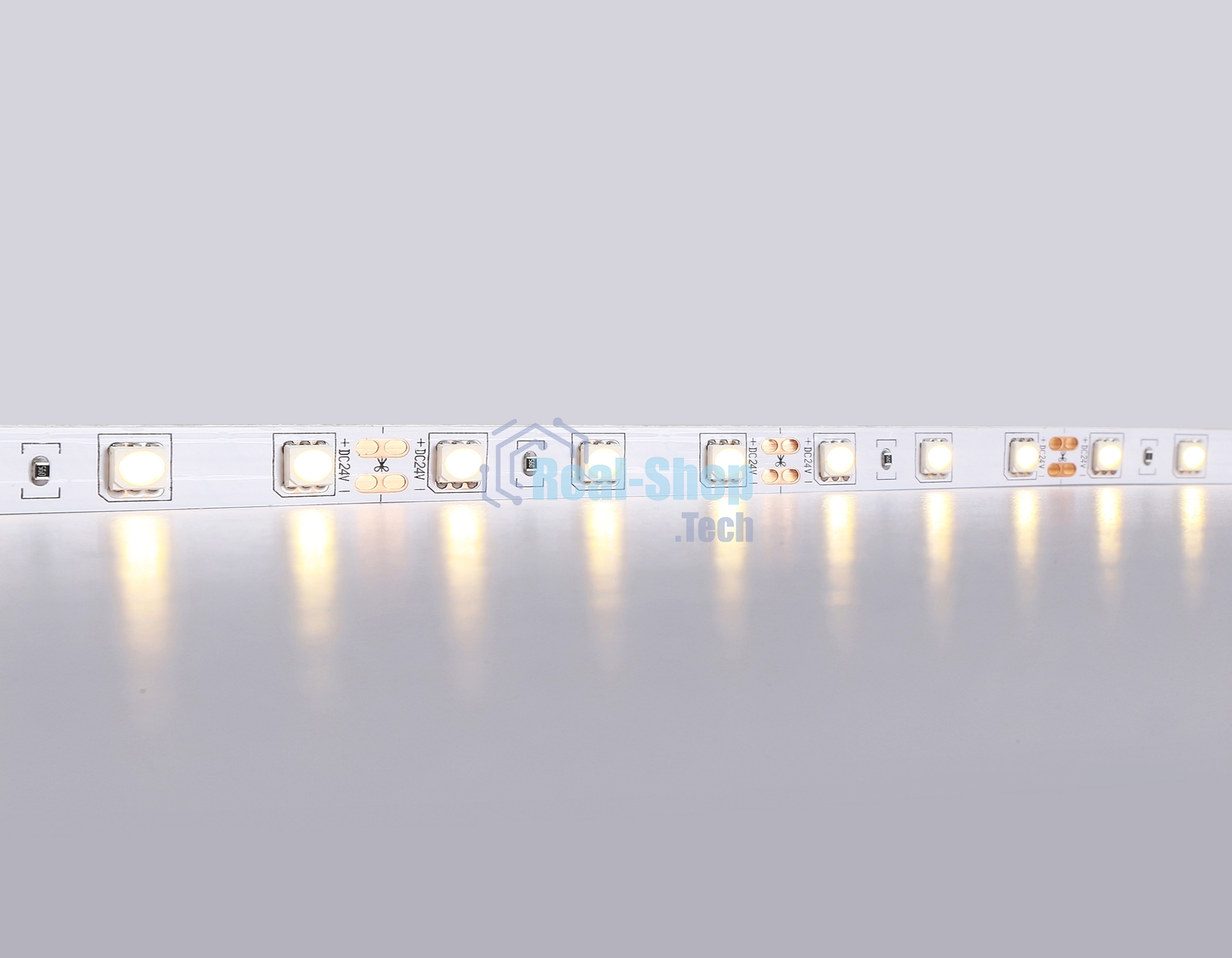 Светодиодная лента Ambrella light GS4001 5050 60Led/ 14.4W m/ 24V IP20 3000K/ 5000*10*1.87mm (2 конт.)