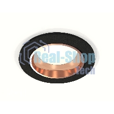 Комплект встраиваемого светильника Ambrella light XC6513005 SBK/PPG черный песок/золото розовое полированное MR16 GU5.3 (C6513, N6114)