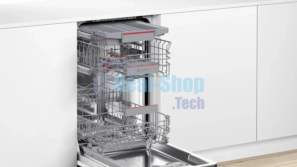 Встраиваемая посудомоечная машина Bosch SPV6EMX65Q, серебристый, 44.8 см, 10 компл., 45 дБ, класс A+