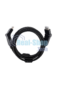 Шнур Rexant HDMI - HDMI с фильтрами, длина 2 метра, угловой 360° (GOLD) (PVC пакет)