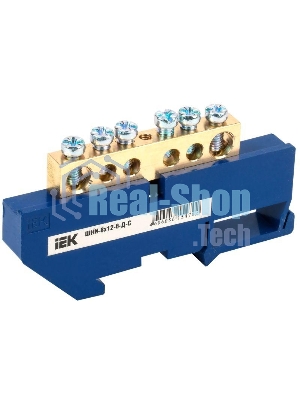 Шина нулевая на DIN-изол. ШНИ-8х12-6-Д-С ИЭК YNN10-812-6D-K07