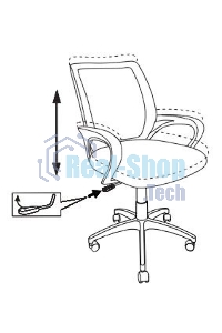 Кресло компьютерное Бюрократ CH-W695NLT TW-38-3 TW-96-1 оранжевый, сетка/ткань, крестовина пластик, пластик белый