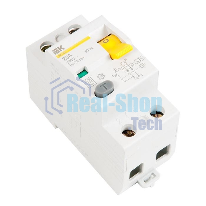 Выключатель дифференциального тока (УЗО) 2п 25А 30мА тип AC ВД1-63 ИЭК MDV10-2-025-030