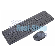 Комплект клавиатура+мышь Logitech MK235 беспроводной, USB, 1000 DPI, серый