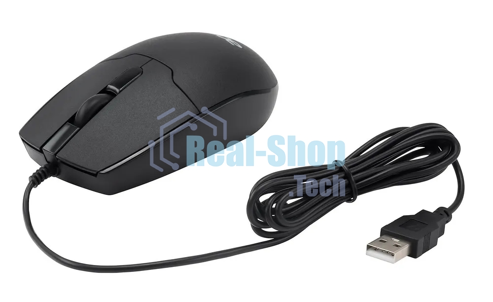 Мышь проводная Acer OMW126 черный, 1200 dpi, USB, кнопки - 3