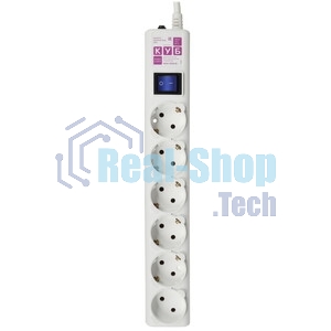 Сетевой фильтр PowerCube, PC 5 м 6 р, белый, 16А, SPG6-A2