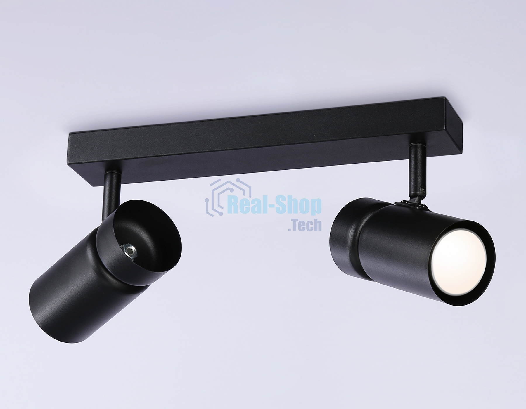 Накладной поворотный спот Ambrella light TA13178/2 BK черный GU10/2 max 12W 295*60*130