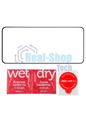 Защитное стекло для экрана Redline черный для Realme 12 4G 2.5D 1шт. (УТ000039355)