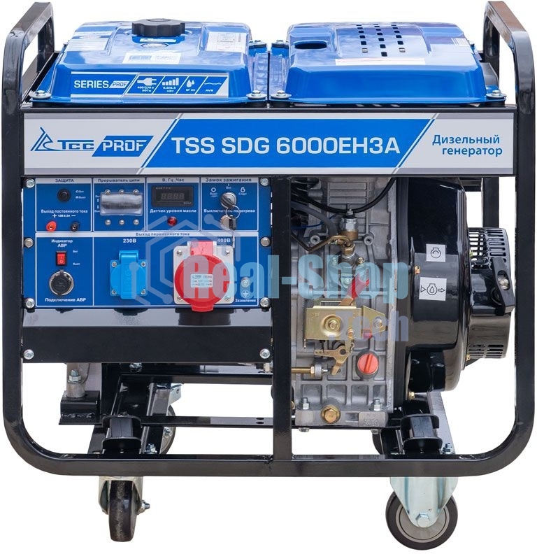 Электрогенератор дизельный ТСС SDG 6000EH3A, 6.5 кВт, 77 дБ, 114 кг