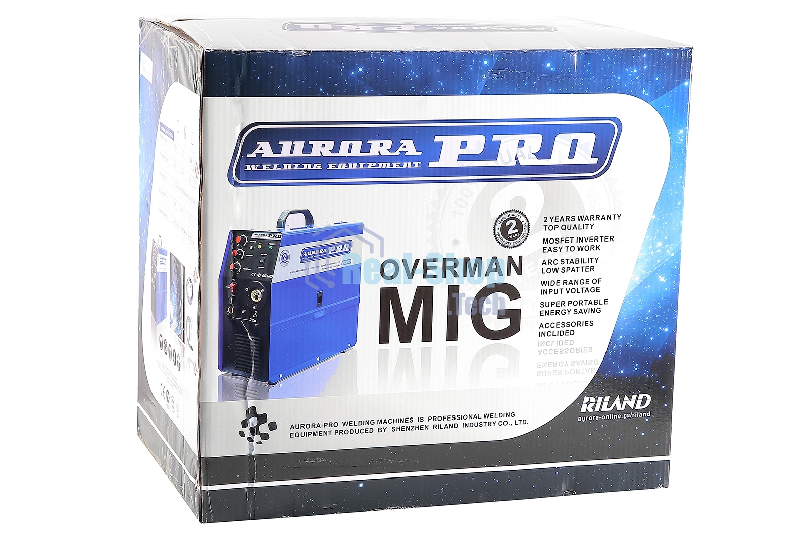 Сварочный полуавтомат AURORA PRO OVERMAN 180 Mosfet 4.7кВА 220В 40-175А 0.6-1мм 15кг